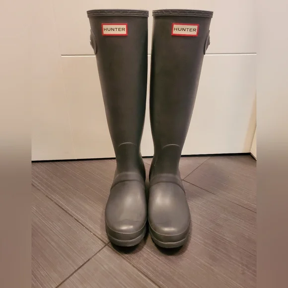 Tall Hunter Boots Gray